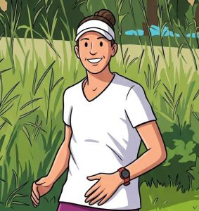 סיגל אמסלם בתמונת AI רצה ונראית מושלם שזה ממש לא כמו במציאות.